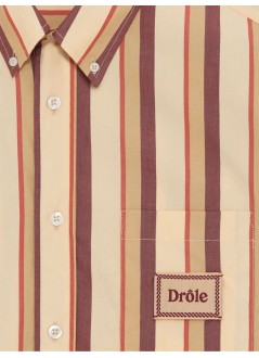 drôle de monsieur shirt manla chemise drôle rayée - ish240co117bg beige