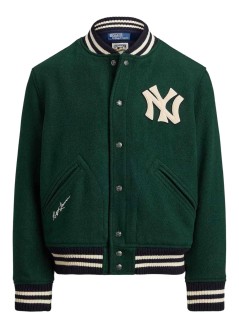 polo ralph lauren outerwear manny bball jkt-lined-bomber - 710953996002 moss agate