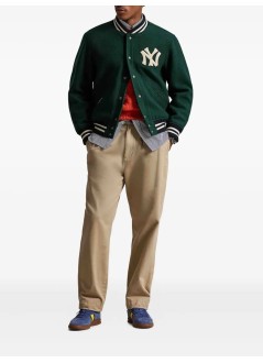polo ralph lauren outerwear manny bball jkt-lined-bomber - 710953996002 moss agate