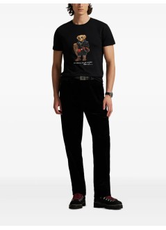 polo ralph lauren t-shirt manssteecmslm1-short sleeve-t-shirt - 710p00094001 fa25 polo black holiday bear