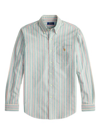 polo ralph lauren shirt mancubdpppks-long sleeve-sport shirt - 710p00630003 6882b green red multi