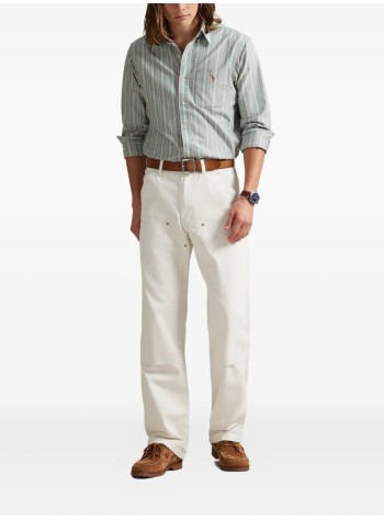 polo ralph lauren shirt mancubdpppks-long sleeve-sport shirt - 710p00630003 6882b green red multi 2