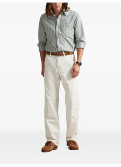 polo ralph lauren shirt mancubdpppks-long sleeve-sport shirt - 710p00630003 6882b green red multi