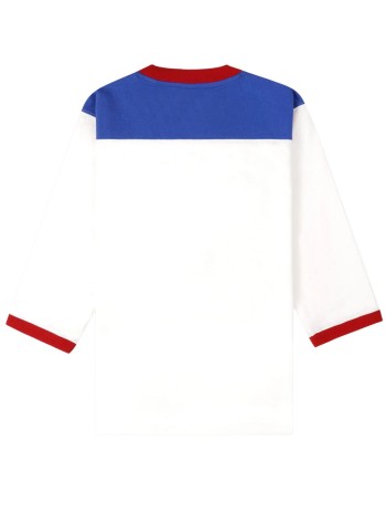 sporty & rich top womanwellness 94 long football tee - to09664037wh68 3997 2