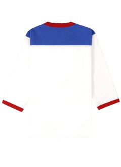 sporty & rich top womanwellness 94 long football tee - to09664037wh68 3997