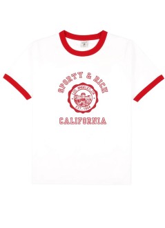 sporty & rich top mujer california emblem ringer tee - to07364508wh52 3934