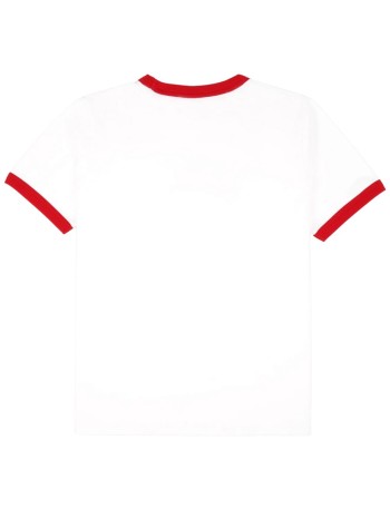 sporty & rich top womancalifornia emblem ringer tee - to07364508wh52 3934 2