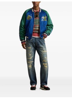 polo ralph lauren outerwear hombre svnr jkt-insulated-bomber - 710977856001 canyon blue x/bush grn x multi