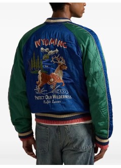 polo ralph lauren outerwear hombre svnr jkt-insulated-bomber - 710977856001 canyon blue x/bush grn x multi