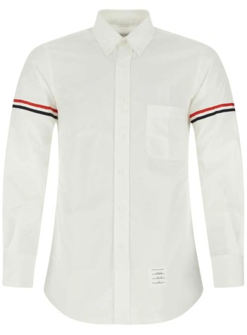 thom browne camiseria hombre classic shirt w/ rwb grosgrain armbands - mwl150e03113 100