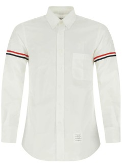 thom browne camiseria hombre classic shirt w/ rwb grosgrain armbands - mwl150e03113 100