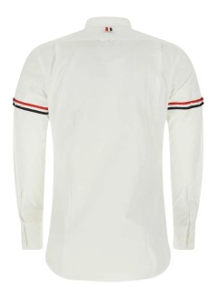 thom browne camiseria hombre classic shirt w/ rwb grosgrain armbands - mwl150e03113 100