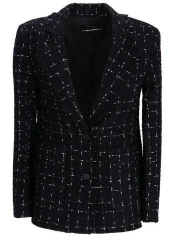 karl lagerfeld outerwear mujer logo boucle blazer - a4w14033 2ek
