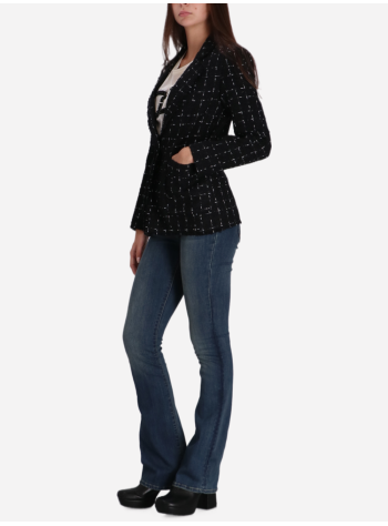 karl lagerfeld outerwear mujer logo boucle blazer - a4w14033 2ek 2