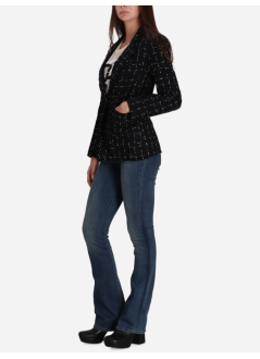 karl lagerfeld outerwear womanlogo boucle blazer - a4w14033 2ek