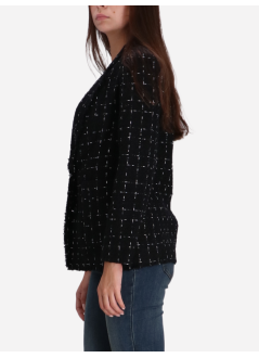 karl lagerfeld outerwear womanlogo boucle blazer - a4w14033 2ek