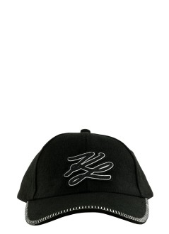 karl lagerfeld cap womank autograph patch cap - a4w33104 999