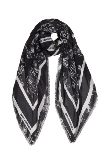 karl lagerfeld neckwear mujer k sketch modal scarf - a4w33116 999