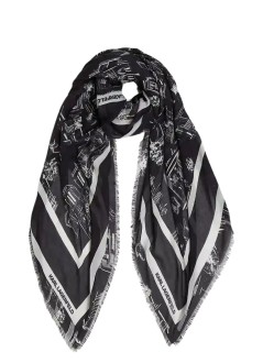 karl lagerfeld neckwear womank sketch modal scarf - a4w33116 999