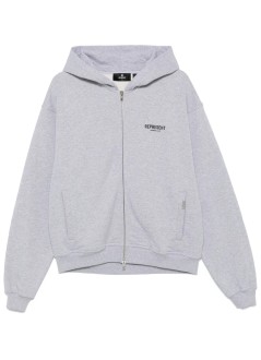 represent sweater manrepresent owners club zip hoodie - ocm41122 ash grey