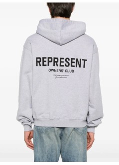 represent sweater manrepresent owners club zip hoodie - ocm41122 ash grey