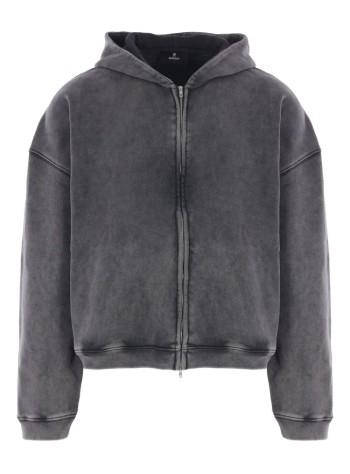 represent sudadera hombre initial boxy oversized zip through hoodie - inm414 vintage grey