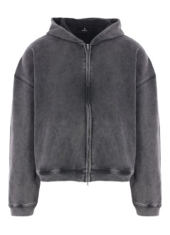 represent sudadera hombre initial boxy oversized zip through hoodie - inm414 vintage grey