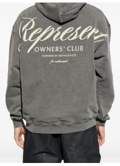 represent sweater manrepresent owners club script hoodie - ocm41200 vintage grey
