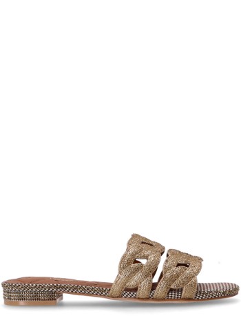 kurt geiger sandalia mujer crystal chain flat sdl - 4996566609 66