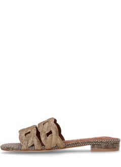 kurt geiger sandalia mujer crystal chain flat sdl - 4996566609 66