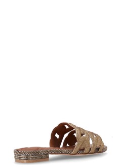 kurt geiger sandalia mujer crystal chain flat sdl - 4996566609 66