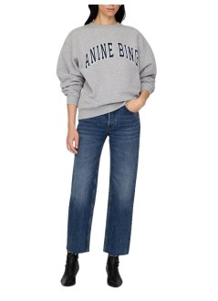 anine bing sudadera mujer spencer sweatshirt anine bing - a0811531grm1 grey melange