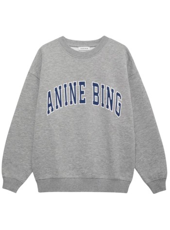 anine bing sweater womanspencer sweatshirt anine bing - a0811531grm1 grey melange