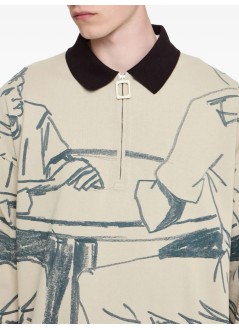 jw anderson polo manprinted rugby polo - jo0274pg1755 103