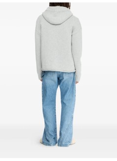 jw anderson knitwear mananchor embroidery zipped hoodie - kw1429yn0412 905