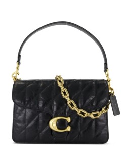 coach handbag womanquilted glazed leather chain tabby shoulder bag with chain - caf55 b4 bk