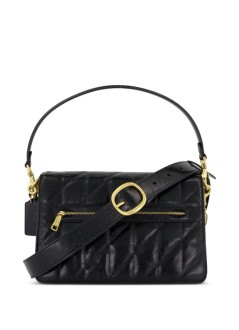 coach handbag womanquilted glazed leather chain tabby shoulder bag with chain - caf55 b4 bk