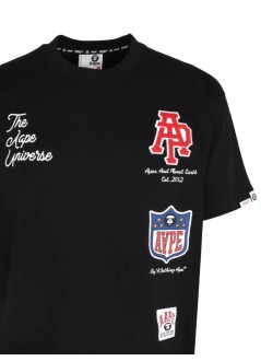 aape by a bathing ape camiseta hombre aape fancy main tee - aaptem1737xxp bkx
