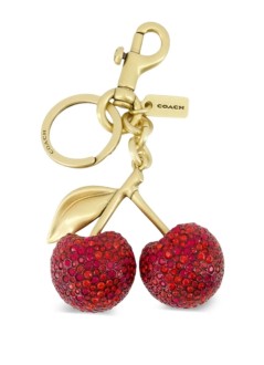 coach key ring unisexsmall crystal cherry bag charm - ccd32 b4 rd