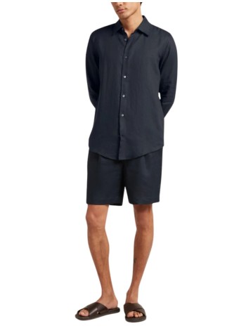ché studios camiseria hombre linen shirt - 2312212 navy 2