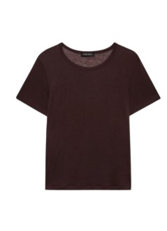 anine bing top womansylvie tee - a0811500bwn34 dark brown