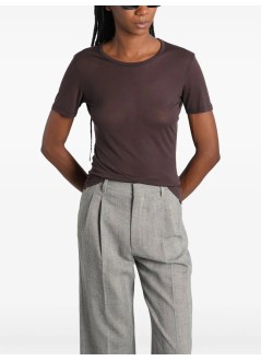 anine bing top womansylvie tee - a0811500bwn34 dark brown