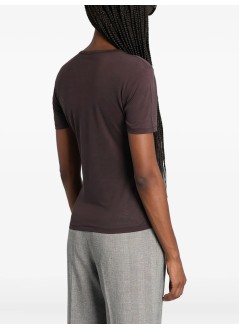 anine bing top womansylvie tee - a0811500bwn34 dark brown