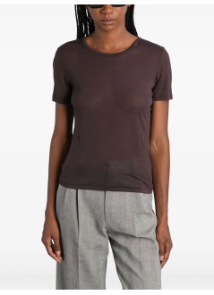 anine bing top womansylvie tee - a0811500bwn34 dark brown