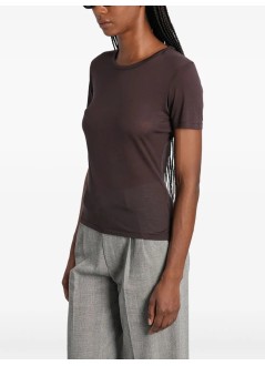 anine bing top womansylvie tee - a0811500bwn34 dark brown