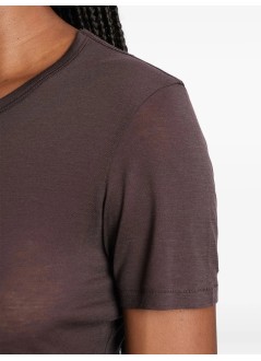 anine bing top womansylvie tee - a0811500bwn34 dark brown
