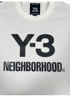 y3 camiseta hombre y-3 nbhd logo tee - jx7449 core white