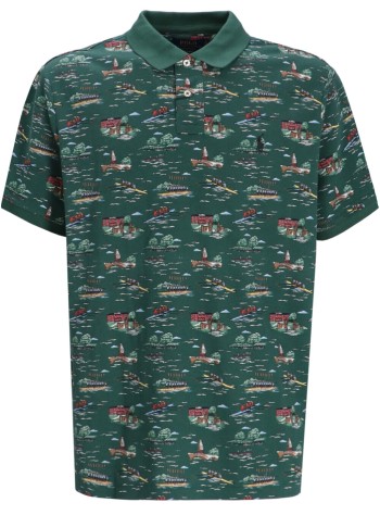 polo ralph lauren polo mansskccmslm29-short sleeve-polo shirt - 710p00079001 regatta scenic classic pine