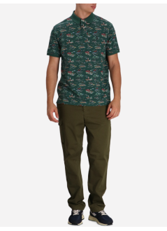 polo ralph lauren polo mansskccmslm29-short sleeve-polo shirt - 710p00079001 regatta scenic classic pine