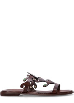 kotris sandals sandalia mujer ithaca flat sandal - 043014 choco